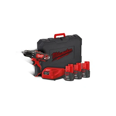 Immagine di Trapano avvitatore a batteria Milwaukee m12bdd HSTNN 153 C 3 X 12 V/1,5 AH LI ION, 1 pezzi, 4933459044