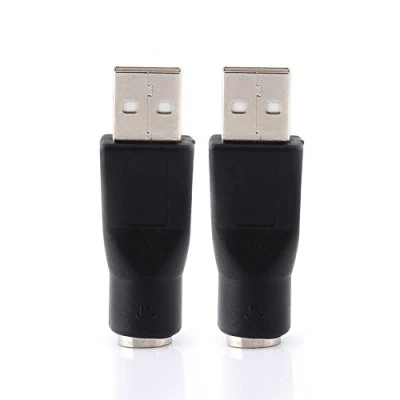 Immagine di 2 pezzi adattatore tastiera da USB a PS/2, 2.0 Un maschio PS/2 femmina per mouse PC