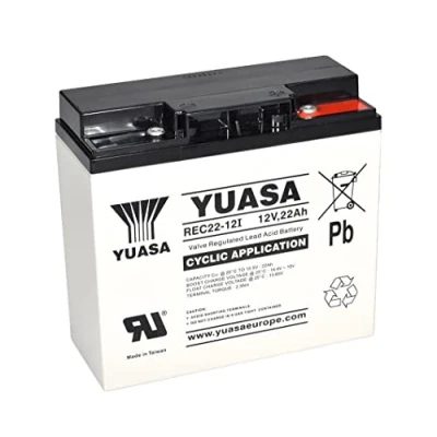 Immagine di Batteria congiunturali YUASA REC22 12 12V 22Ah misure (mm). Lunghezza: 181 x Larghezza: 77 Altezza: 167 (sostituisce il modello YPC22 12)