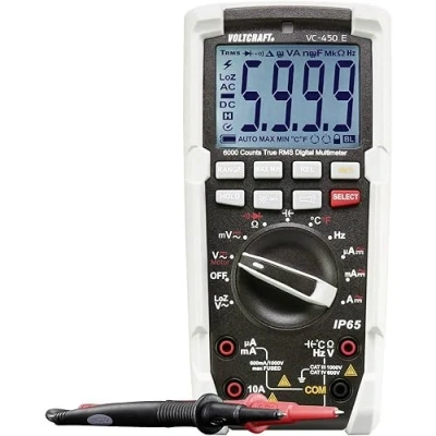 Immagine di VOLTCRAFT VC 450 E Multimetro portatile digitale Protetto contro getti d acqua (IP65) CAT III 1000 V, IV 600 V Disp