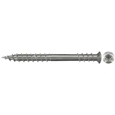 Immagine di Fischer 660616 Viti per terrazze 5.5 mm 60 Interno Esagonale rotondo, multidentato, TX, Torx, Impronta T Acciaio inox V2A resistente alla corrosione