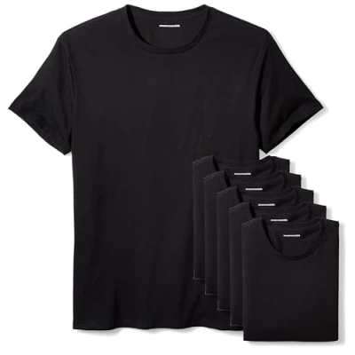 Immagine di Amazon Essentials Maglietta a Girocollo Uomo, Pacco da 6, Nero, S