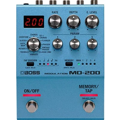 Immagine di BOSS MD 200 Modulation Guitar Pedal, qualità del suono imbattibile con conversione AD/DA a 32 bit, elaborazione bit in virgola mobile