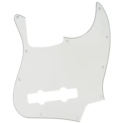 Immagine di Musiclily Pro 5 Corde 10 Fori Contemporaneo Battipenna J basso Pickguard per Fender Jazz Bass Messicano, 3 strati Pergamena