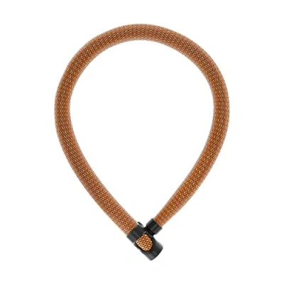 Immagine di ABUS Lucchetto a catena IVERA Chain 7210 per bicicletta con rivestimento in fibra sintetica IvyTex altamente flessibile Livello di sicurezza 8 85 cm Arancio