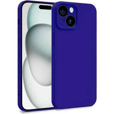 Immagine di MyGadget Cover per iPhone 15 Custodia in Silicone Morbido a Doppio Strato Case con Protezione Fotocamera &amp; Fodera Interna Antigraffio Violetta