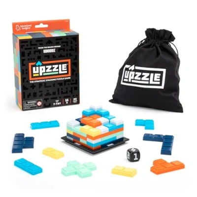 Immagine di Learning Resources Upzzle Gioco Impilabile Strategico, Puzzle Rompicapo, Regali per bambine e bambini di 7 anni, da Viaggio 2 Giocatori