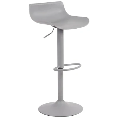 Immagine di CLP Sgabello Alto Bar Aveiro In Polipropilene I Cucina Girevole A 360 Dal Design Moderno Sedia Penisola Regolabile 57 78 CM, Colore:grigio