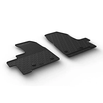 Immagine di Gledring 0894 Set tappetino Gomma anteriore 2 nero 750mm 550mm FORD: Transit Custom V362 Van, Bus