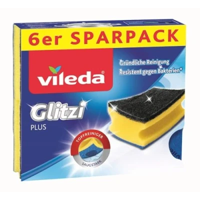 Immagine di Vileda Glitzi Plus Detergente per la rimozione di hartnaeckigem sporco, confezione da (1 X 6 pezzi)