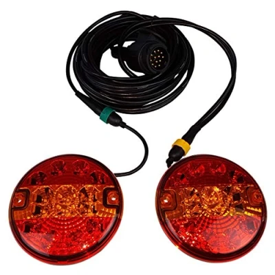 Immagine di Berger &amp; Schröter Kit illuminazione per rimorchio 13 poli Luce di direzione, stop, Fanale posteriore 12 V incl. supporto magnetico