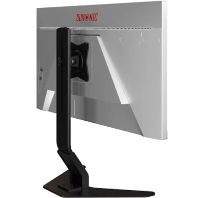 Immagine di Duronic DM12D1 supporto da scrivania per 1 monitor 17 27 staffa monitor/schermo tavolo VESA MAX 100 x 100mm struttura in acciaio base metallo battuto portata 8kg