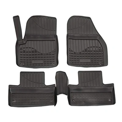 Immagine di NORM Liners 3D Tappeti Tappetini Auto In TPE Gomma Su Misura Per Range Evoque 2011 2018, Kit di 4 Pezzi, Inodore, Nero, Antiscivolo
