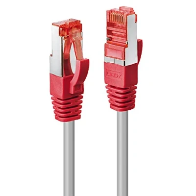 Immagine di LINDY 47841 RJ45 cavo di rete, patch CAT 6 S/FTP 7.50 m Grigio con protezione 1 pz.