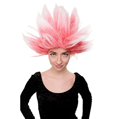 Immagine di WIG ME UP Parrucca Carnevale, Dragonball, Dämon, Loki, Scienziato Pazzo, Colore Rosso Bianco Fuoco LM 19 PC3TP60