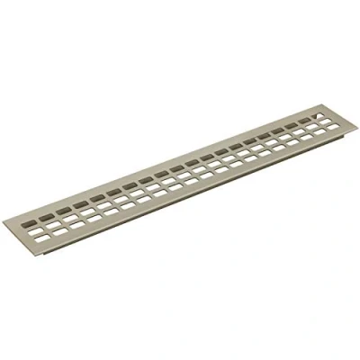 Immagine di vasalat Luftgitter 400x80,AL Titan EReffekt Griglia di ventilazione in alluminio, effetto acciaio inox argento, 400 x 80 mm