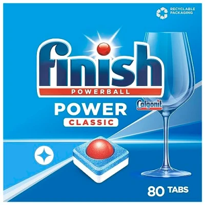 Immagine di Finish Power Classic ripiani per lavastoviglie senza fosfato la pulizia di base dei piatti 80 (1 x pezzi)