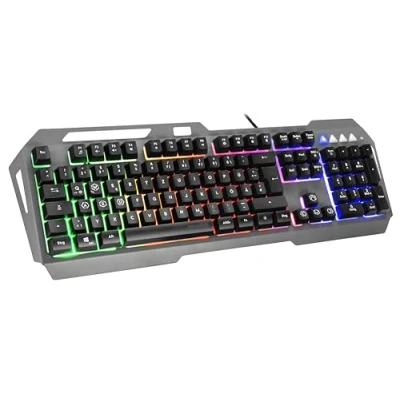 Immagine di Speedlink LUNERA Metal Rainbow Gaming Keyboard Tastiera da gioco con illuminazione full format Layout DE, colore nero