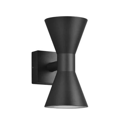 Immagine di Trio Lampada da parete per esterni Ardas 212560232, alluminio pressofuso nero opaco, escl. 2x GU10