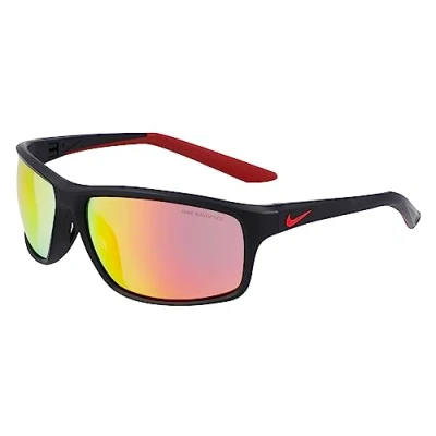 Immagine di Nike Adrenaline 22 M DV2155 NKDV2155 010 Matte Black Red mirro Sunglasses Polycarbonate, Standard, 64 Occhiali, Unisex Adulto
