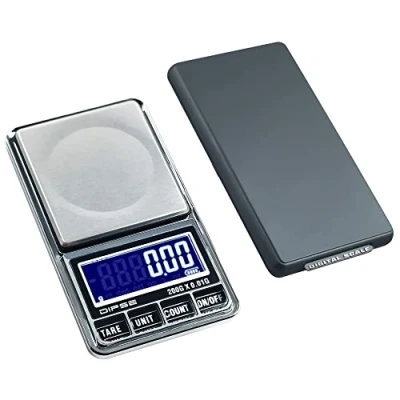 Immagine di DIPSE Mini Bilancia Digitale di Precisione, Tascabile con Connessione USB senza Spegnimento Automatico (200g x 0,01g, Nero)
