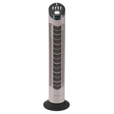 Immagine di Cecotec Ventilatore a torre EnergySilence 790 Skyline con timer 50 W, altezza 30&#039;&#039; (76 cm), controllo meccanico, oscillazione, motore in rame, 3 velocità, maniglia, bianco