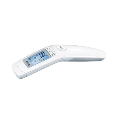 Immagine di Beurer Termometro digitale per febbre a infrarossi senza contatto FT 90/termometro neonati/per una facile misurazione sulla fronte adulti e bambini/display digitale/con batteria, 1 pezzo (confezione da 1)