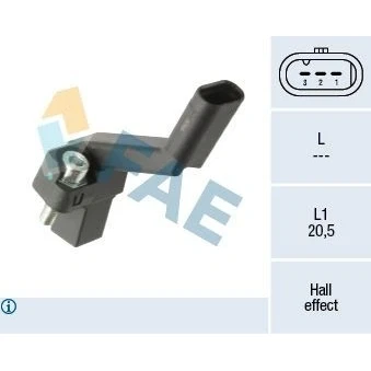 Immagine di FAE 79521 Generatore di Impulsi 3a... poli Sensore Hall senza cavo VOLKSWAGEN: Tiguan II, I, Golf 7, AUDI: A4 B8 Avant, A6 C7 TT Coupe