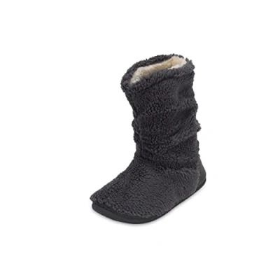 Immagine di Polar Pantofole da uomo Sherpa in memory foam, con suola gomma antiscivolo, morbide, calde e soffici, Grigio scuro, 42 2/3 EU