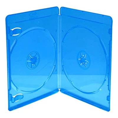 Immagine di MediaRange BOX39 2 50 Blu ray case 2dischi Blu, Trasparente custodia CD/DVD