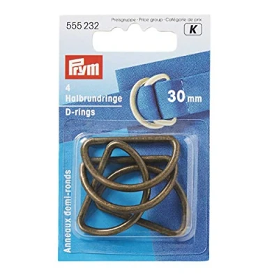 Immagine di Prym Anelli semirotondi. 30 mm vecchio ottone