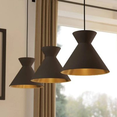 Immagine di EGLO Lampada a sospensione Nastasia cappuccino/ottone 3 luci