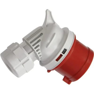 Immagine di SIROX CEE WISt. 32A,5p.6h,400V, IP44 rot 811.055 Connettore maschio angolato 32 A 5 poli 400 V 1 pz.