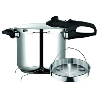 Immagine di Fagor Duo Pentola a Pressione 7,5 Litri, Induzione, Express Super Rapida, Acciaio Inox. 18/10, tutti i tipi Cucine, Fondo Thermos Diffusore, 2 Livelli di Pressione, 5 Sistemi Sicurezza, Include