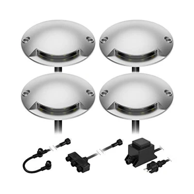 Immagine di ledscom.de Lampada da terra a LED Bunda, 1 lampada, per esterni, transitabile, bianco freddo, set di 4