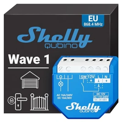 Immagine di Shelly Wave 1 Attuatore interruttore Z Wave, Wave+