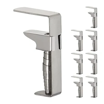 Immagine di Relaxdays Fermatovaglia, Set da 8 Morsetti per Tavoli Spessi Fino a 4 cm, Clip Regolabili, Acciaio, Argento, 100% Inox