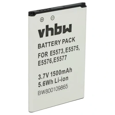 Immagine di vhbw batteria compatibile con Huawei E5577 4G, E5577CS, E5575, E5575S, E5577C, E5573s 606 hotspot modem router portatile (1500mAh, 3,7V, Li Ion)