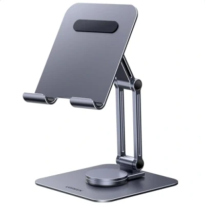 Immagine di UGREEN Supporto Tablet Girevole da Tavolo, Porta Cellulare Regolabile Scrivania, Alluminio Compatibile con Galaxy Tab, iPad, iPad Mini, Air, iPhone 16 e Altri 4.7 12.9&quot;