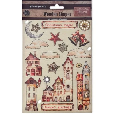 Immagine di Stamperia Colored Wooden Shape A5, Multicolore, Assorted