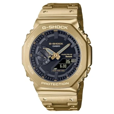 Immagine di Casio Orologio Analogico Digitale al Quarzo Uomo con Cinturino in Acciaio Inossidabile GM B2100GD 9AER