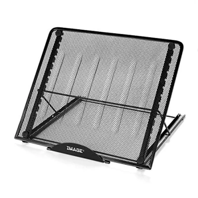 Immagine di iMage Supporto Notebook, per PC Portatile Ventilato e Regolabile, Laptop Stand Alluminio con Design Ergonomico Stabile iPad, MacBook Air, Pro Scatola Luminosa a LED A3