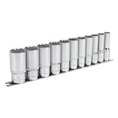 Immagine di Sealey ak2673 Socket Set di 3/8 &quot;SQ DRIVE 12pt Deep Walldrive® Imperiale