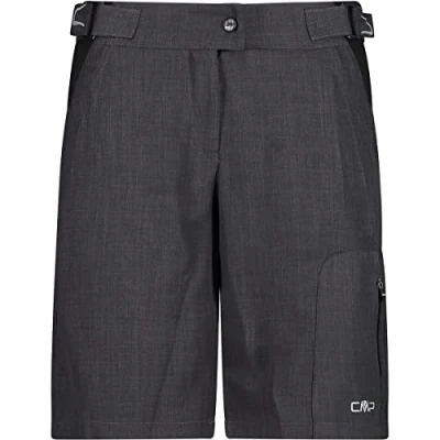 Immagine di CMP Bermuda da bici donna con fodera interna in mesh, Nero, 52