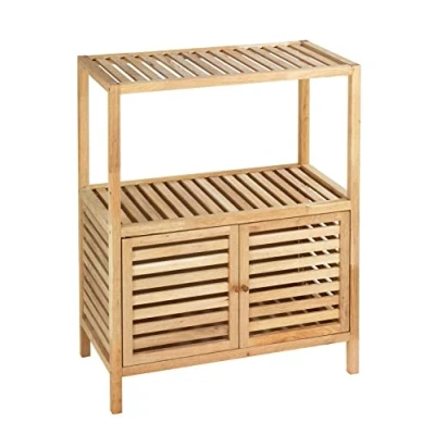 Immagine di Wenko Scaffale Norway con 2 Porte in Legno di Noce Marrone