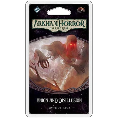 Immagine di Fantasy Flight Games , Arkham Horror The Card Game: Mythos Pack 4.4. Union and Disillusion Game Ages 14+ 1 to 4 Players 60 120 Minutes Playing Time