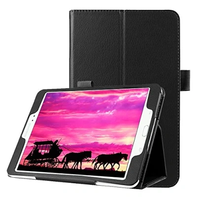 Immagine di subtel® Smart Case Compatibile con Samsung Galaxy Tab S2 8.0 (SM T710 / SM T713 T715 T719) Similpelle Custodia Borsa Guscio Flip Cover Nero