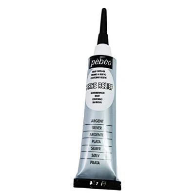 Immagine di PEBEO 774100 Pasta per Decorazioni su Vetro, 20 ml, Colore: Argento