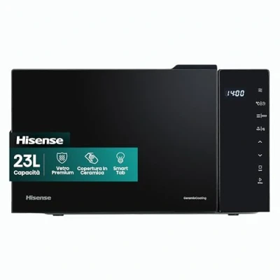 Immagine di Hisense Microonde H23MOBS5H4, cavità 23L, apertura porta a sinistra, display LED touch, 8 funzioni, 800W