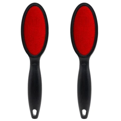 Immagine di 2 spazzole per pelucchi, spazzola in velluto double face rimuovere i capelli, pelucchi velluto, riutilizzabile vestiti, divani